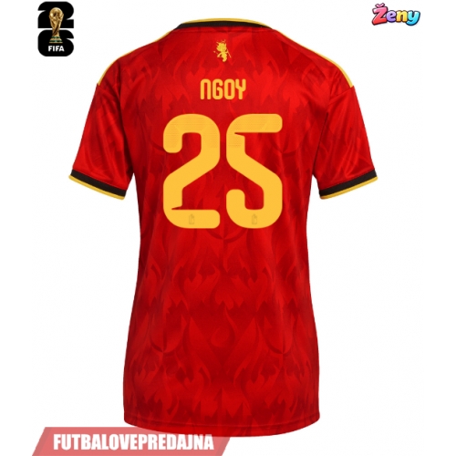 Lacne Ženy Futbalové dres Belgicko Nathan Ngoy #25 MS 2026 Krátky Rukáv - Domáci